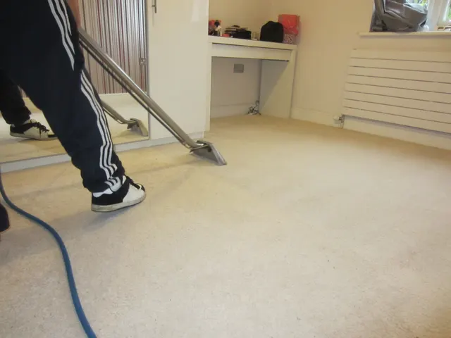 The wand on a bedroom carpet