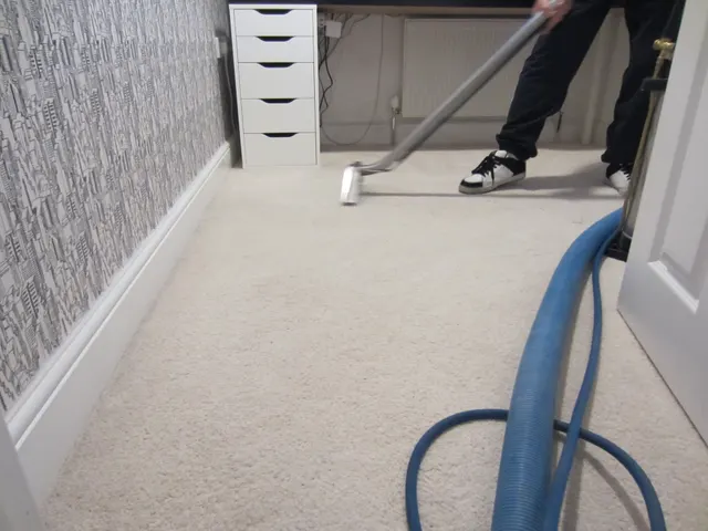 Wand along the hallway carpet