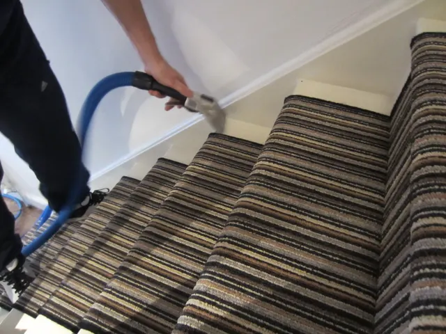 Upholstery tool on the stair runner